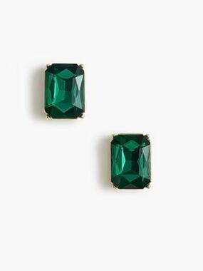 Jcrew Emerald Green Crystal stud earrings - NWT